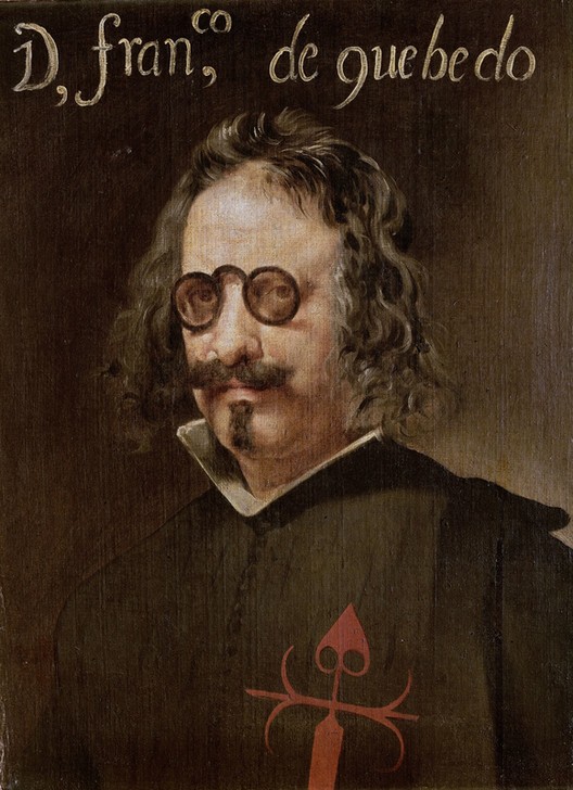 Diego Rodriguez de Silva y Velasquez, Francisco de Quevedo (Brille,Figurine,Dichter,Schriftsteller,Barock,Schnurrbart,Portrait,Lorgnette,Spitzbart,Figur,Bartpflege,Statuette,Dekoration,Stoa,Stoizismus,Zwicker)