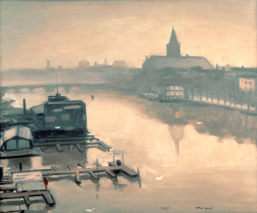 Albert Marquet, Vue de l’Amstelhotel (Geographie,Impressionismus,Stadtansicht,Französische Kunst,Topographie)