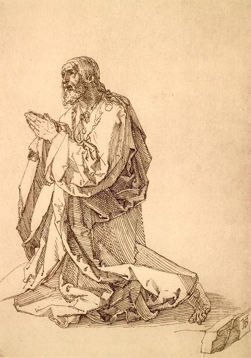 Albrecht Dürer, Christus am Ölberg (Christentum,Deutsche Kunst,Gebet,Religion,Renaissance,Neues Testament,Bibel,Passion Christi)