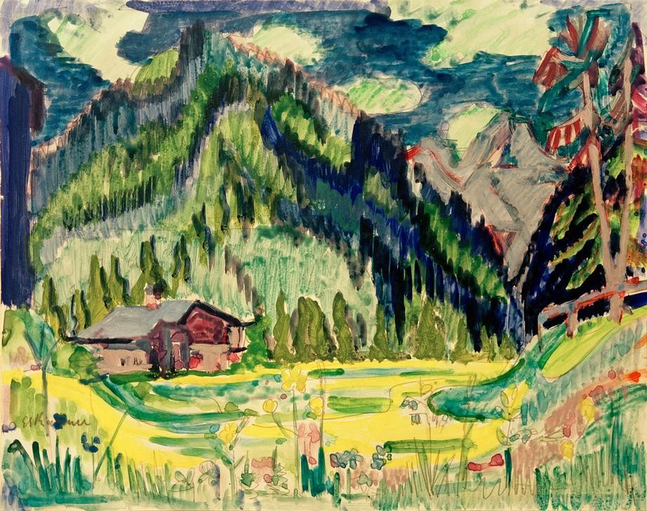 Ernst Ludwig Kirchner, Wildboden (Gebirge,Kunst,Landschaft,Expressionismus,Die Brücke,Person)
