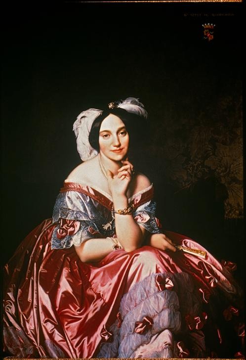 JEAN-AUGUSTE-DOMINIQUE INGRES, Betty de Rothschild (Frau, Dame, Adel, Reichtum, Mode, Prunk, Portrait, Malerei, Klassiker, Wohnzimmer, Treppenhaus, Klassizismus, Wunschgröße)