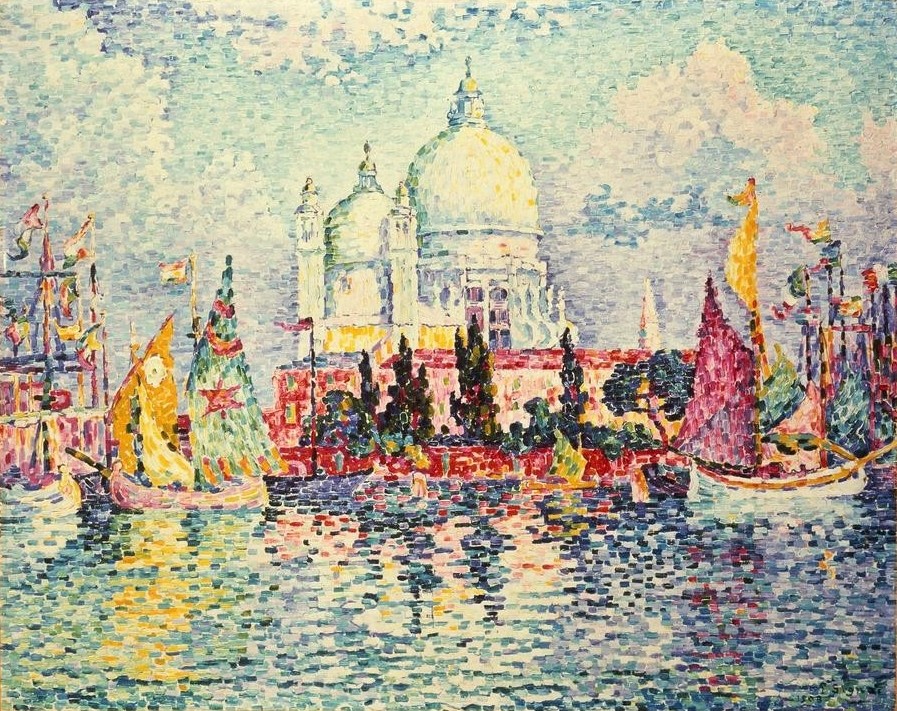 Paul Signac, Venise – La Salute (Geographie,Impressionismus,Vedute,Architekturdarstellung,Topographie)