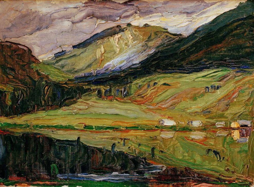 Wassily Kandinsky, Spitzingsee (Gebirge,Landschaft,See,Russische Kunst,Jahrhundertwende)