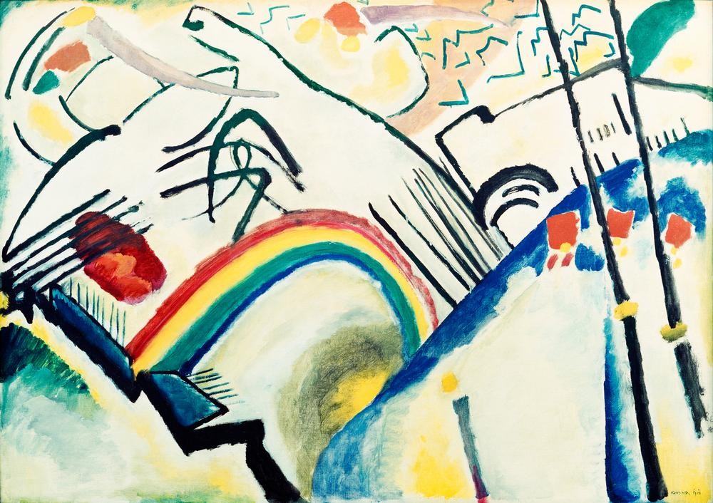 Wassily Kandinsky, Fragment zu Komposition IV (Fauves,Abstrakte Kunst,Fragment,Russische Kunst,Neue Kuenstlervereinigung Muenchen)