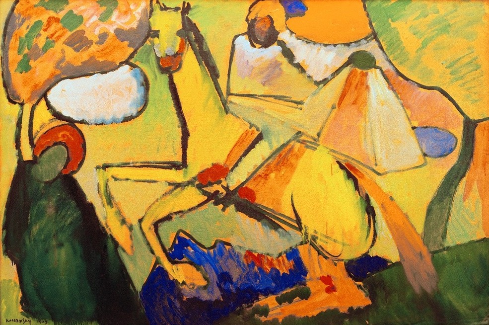 Wassily Kandinsky, Skizze (Reiter) (Heilige,Pferd (Tier),Wohltätigkeit,Reiter,Abstrakte Kunst,Heiligenlegende,Russische Kunst,Bettler,Nächstenliebe,Mantelspende)