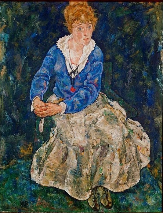 Egon Schiele, Portrait of Edith Schiele (Jugendstil,Portrait)