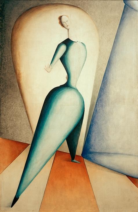 Oskar Schlemmer, Die Tänzerin (Ballett,Bauhaus,Deutsche Kunst,Musik,Tänzerin,Tanz)