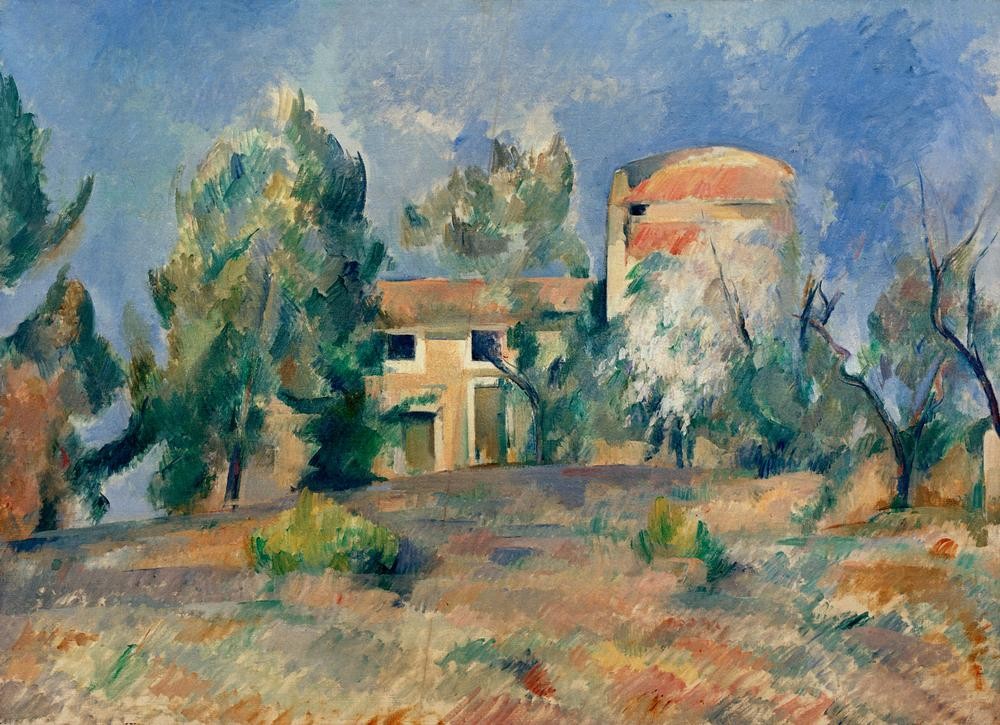 Paul Cézanne, Pigeonnier de Bellevue (Kunst,Landschaft,Impressionismus,Französische Kunst,Taubenschlag)