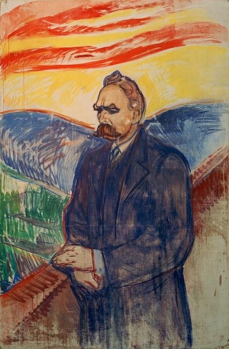 Edvard Munch, Friedrich Nietzsche (Dichter,Literatur,Mann,Philologe,Philosoph,Symbolismus,Philosophie,Portrait,Expressionismus,Norwegische Kunst,Person)
