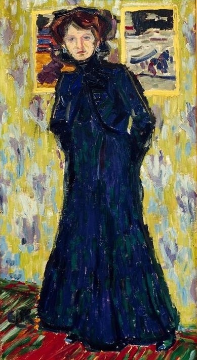 Ernst Ludwig Kirchner, Doris, stehend (Deutsche Kunst,Frau,Portrait,Expressionismus,Die Brücke,Ganzfigurig)
