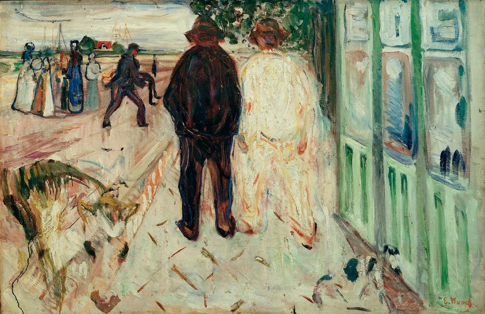 Edvard Munch, Der ertrunkene Junge, Warnemünde (Tod,Unglück,Expressionismus,Norwegische Kunst,Ertrinken)