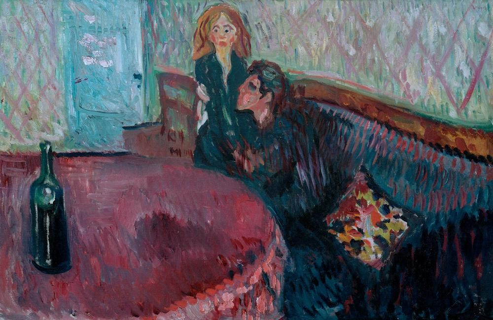 Edvard Munch, Begierde (Liebe Und Ehe,Liebespaar,Mensch,Libido,Expressionismus,Verführung,Norwegische Kunst,Sexualität)