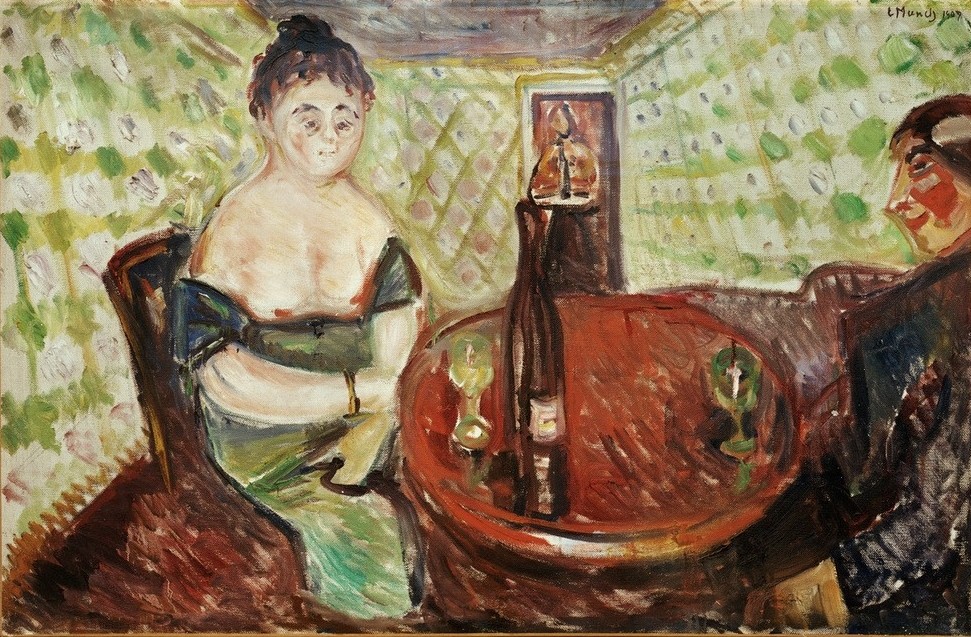 Edvard Munch, Zum süßen Mädel (Erotik,Prostitution,Expressionismus,Kuppelei,Norwegische Kunst,Sexualität)