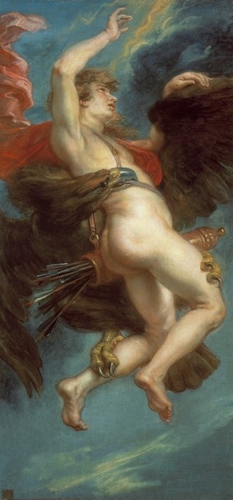 Peter Paul Rubens, Der Raub des Ganymed (Adler,Kunst,Mythologie,Entführung,Barock,Metamorphose,Götterliebschaften,Niederländische Kunst,Schweben,Griechisch-Römische Mythologie)