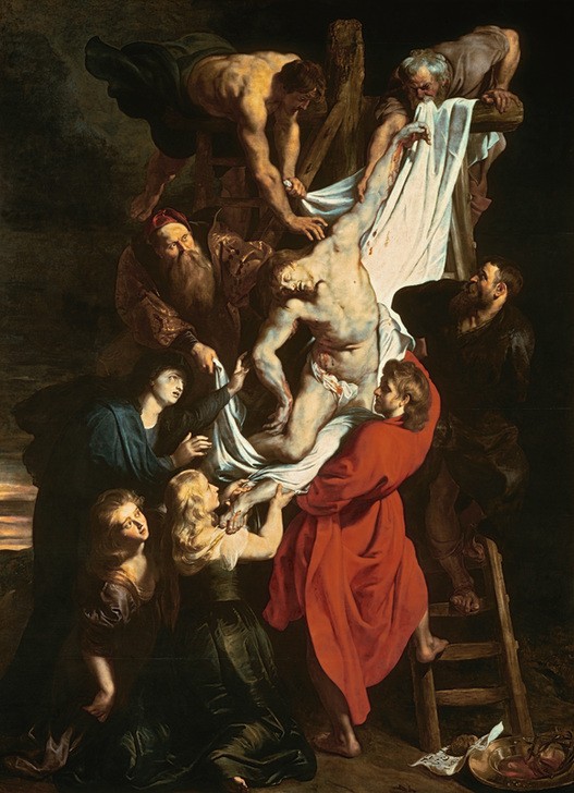 Peter Paul Rubens, Die Kreuzabnahme (Christentum,Flämische Kunst,Religion,Altar,Barock,Neues Testament,Bibel,Kreuzabnahme,Niederländische Kunst,Passion Christi)