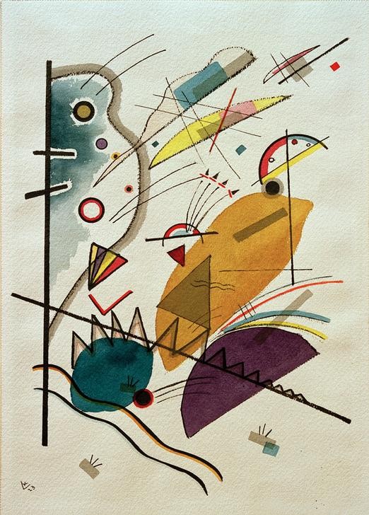 Wassily Kandinsky, Komposition (Bauhaus,Expressionismus,Der Blaue Reiter,Abstrakte Kunst,Russische Kunst,Abstraktion,Farbigkeit,Farbe)