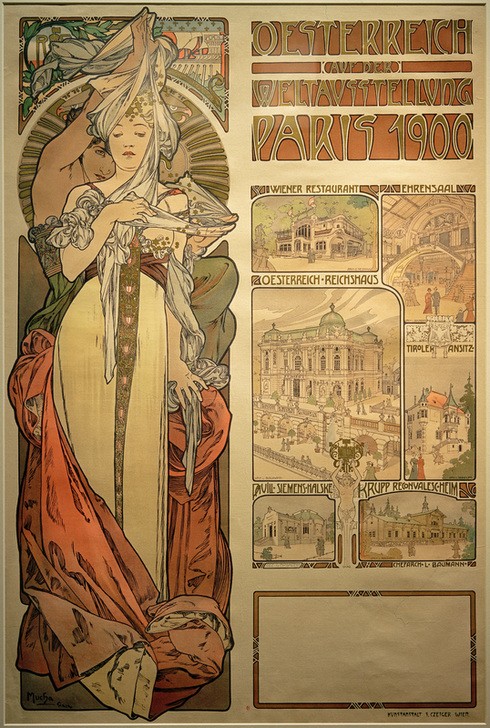 Alfons Mucha, Oesterreich auf der Weltausstellung Paris 1900  (Orte und Reise)