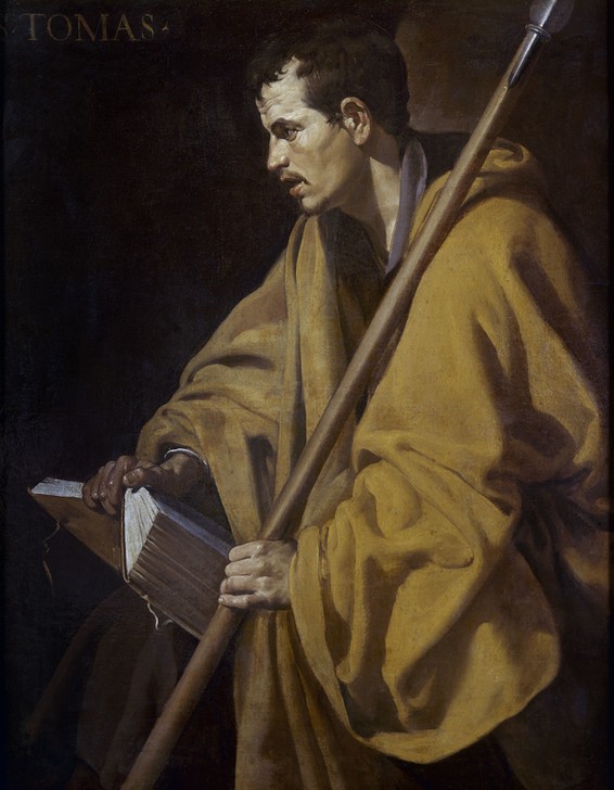 Diego Rodriguez de Silva y Velasquez, Saint Thomas the Apostle (Buch,Figurine,Tod,Barock,Klerus,Andachtsbild,Figur,Naturalismus,Statuette,Kultbild)
