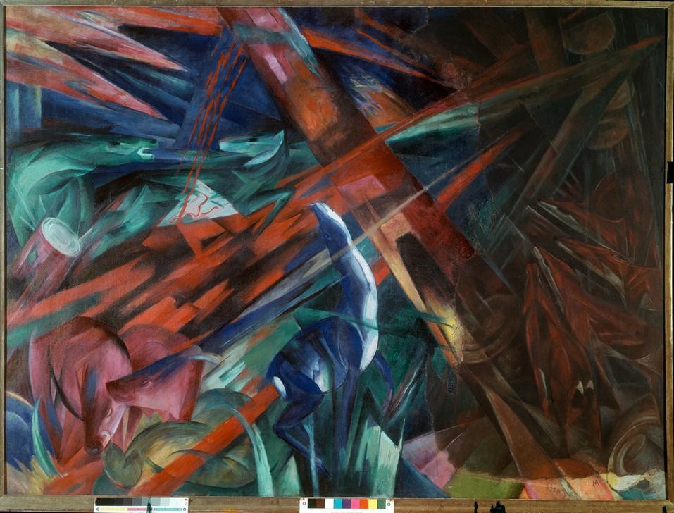 Franz Marc, Tierschicksale (Deutsche Kunst,Kunst,Zoologie,Expressionismus,Der Blaue Reiter,Schicksal,Tierleben,Tier)