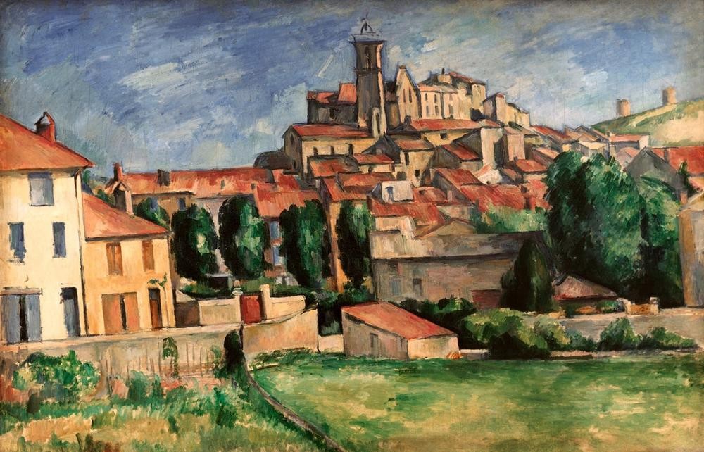 Paul Cézanne, Gardanne (Architektur, Stadt,  Stadtansicht, mediterran, Südfrankreich, historisch, Impressionismus, Wunschgröße, Wohnzimmer, Klassiker,)