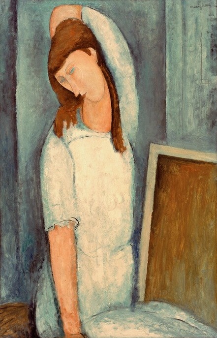 Amedeo Modigliani, Jeanne Hebuterne (Frau,Portrait,Künstlerfrau,Italienische Kunst,Rote Haare,Jungverstorbene,Ecole De Paris,Person)