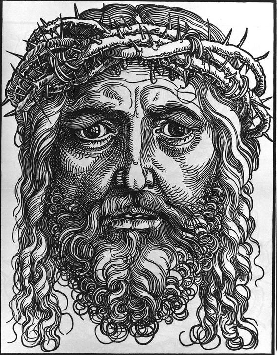 Albrecht Dürer, Das Schweißtuch der Veronika (Deutsche Kunst,Religion,Renaissance,Schweisstuch Der Veronika,Dornenkrone)