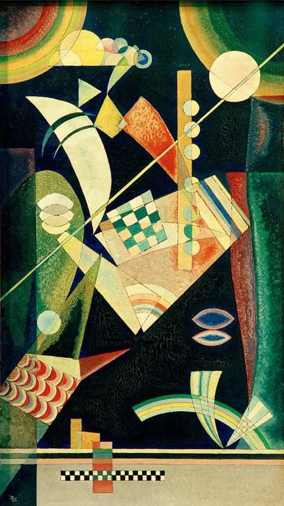 Wassily Kandinsky, Scharfe Härte (Bauhaus,Geometrie,Kunst,Der Blaue Reiter,Abstrakte Kunst,Russische Kunst,Abstraktion,Form)
