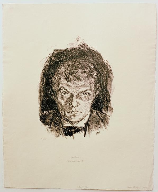 Max Beckmann, Selbstbildnis (Selbstportrait, Künstler, Expressionismus, Klassische Moderne, Grafik, Studie, Wohnzimmer, Treppenhaus, Wunschgröße, schwarz/weiß)