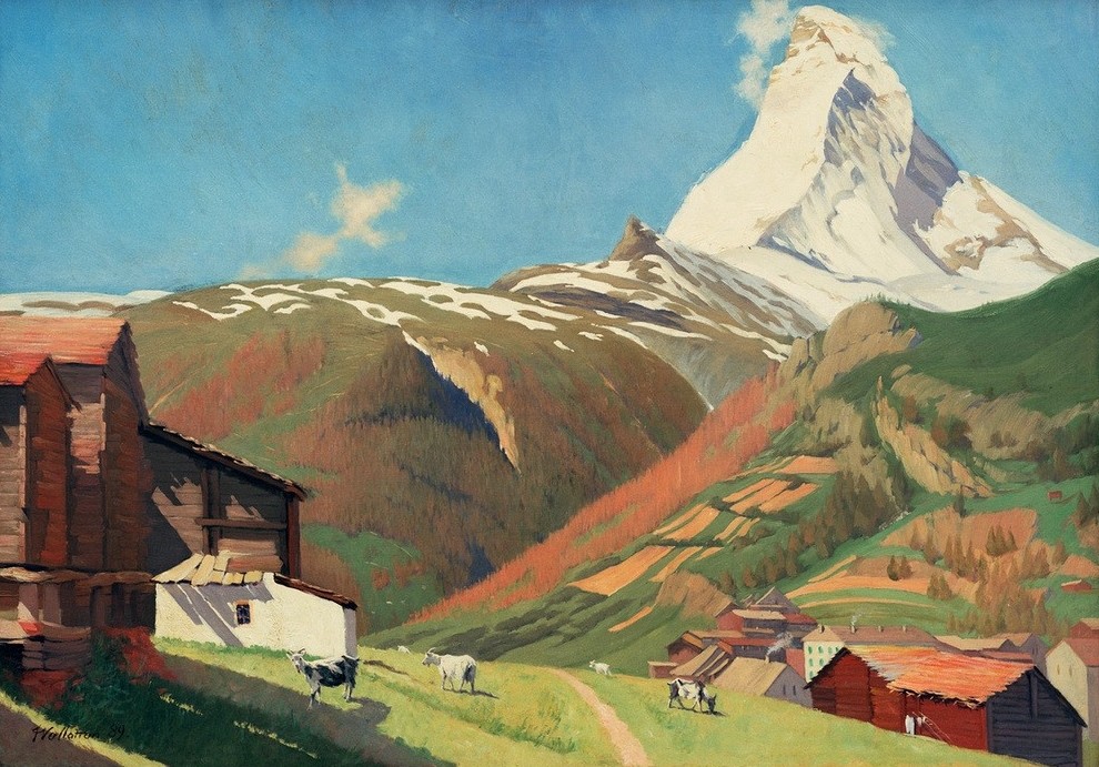 Felix Vallotton, Vue de Zermatt (Gebirge,Geographie,Landschaft,Schweizerische Kunst,Topographie)