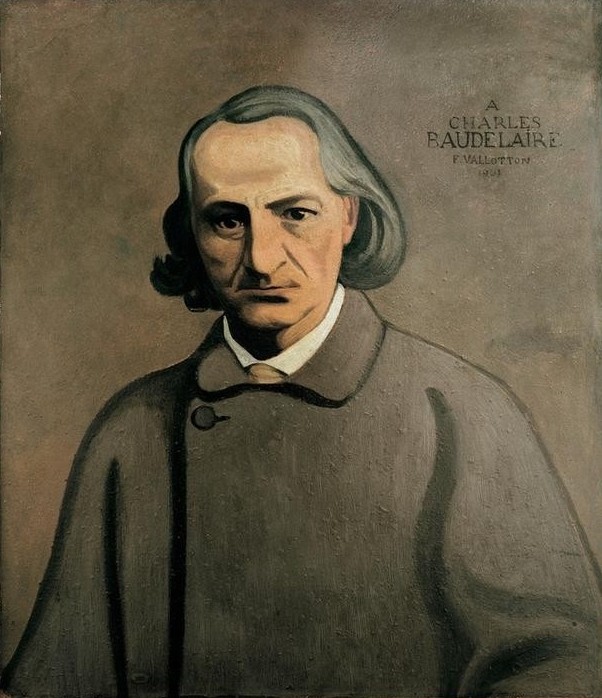 Felix Vallotton, Portrait decoratif de Baudelaire (Kunstkritiker,Jugendstil,Dichter,Literatur,Mann,Essayist,Portrait,Französische Kunst,Schweizerische Kunst,Nabis,Person)