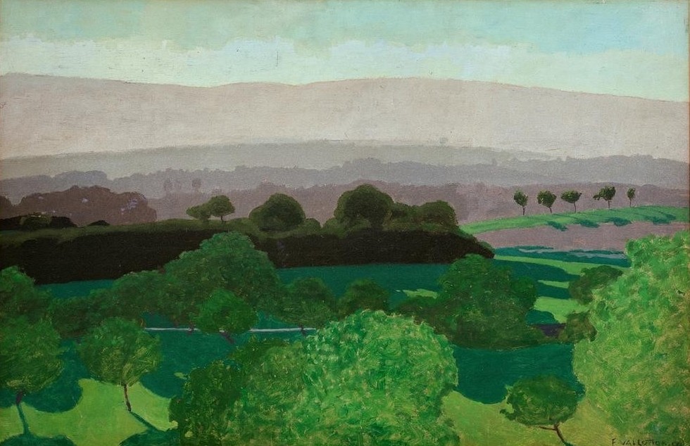 Felix Vallotton, Paysage vaudois, Romanel (Jugendstil,Landschaft,Französische Kunst,Schweizerische Kunst,Nabis,Jahrhundertwende)