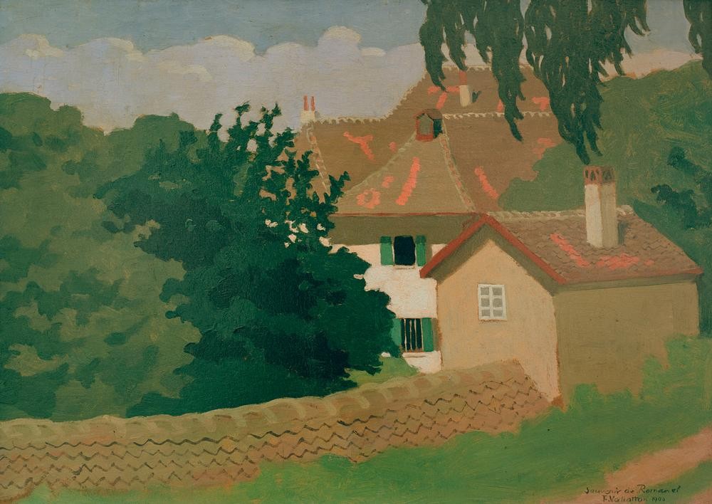 Felix Vallotton, Souvenir de Romanel (Haus,Landschaft,Wohnhaus (Allgemein),Architekturdarstellung,Französische Kunst,Schweizerische Kunst,Jahrhundertwende)