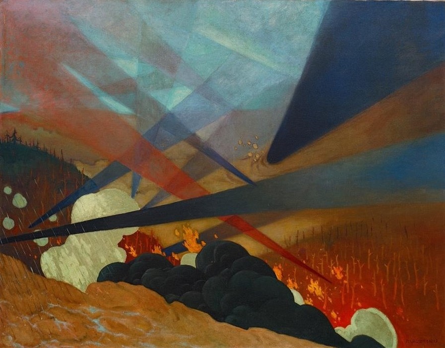 Felix Vallotton, Verdun, tableau de guerre interprète (Geschichte,Krieg,Kunst,Scheinwerfer (Reflektor),Französische Kunst,Schweizerische Kunst,Stellungskrieg,Nabis,Erster Weltkrieg)