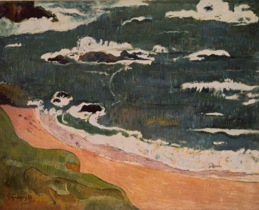 Paul Gauguin, Beach at Le Pouldu  (Marine,Meer,Privatsammlung)