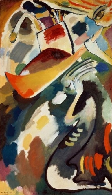 Wassily Kandinsky, Das jüngste Gericht (Christentum,Engel,Religion,Posaune,Neues Testament,Bibel,Expressionismus,Jüngstes Gericht,Russische Kunst,Apokalypse)