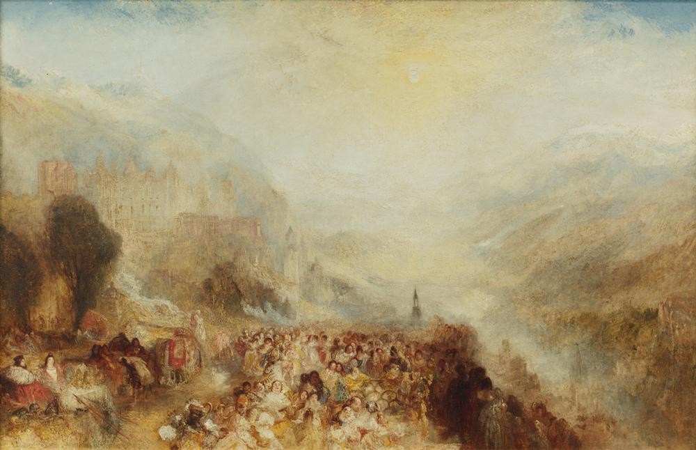 JOSEPH MALLORD WILLIAM TURNER, Heidelberg (Geographie,Englische Kunst,Menschenmenge,Topographie)