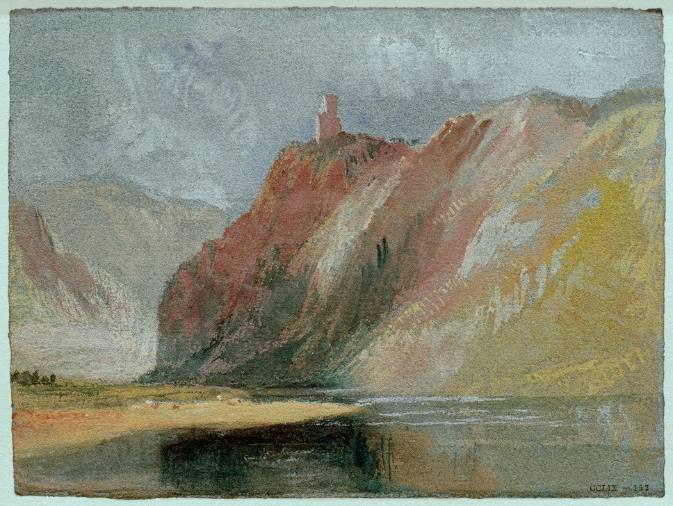 JOSEPH MALLORD WILLIAM TURNER, Die Klosterruine Wolf (Geographie,Ruine,Fluss,Tal,Englische Kunst,Topographie)