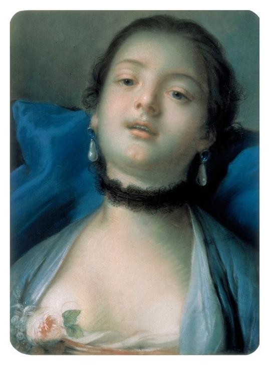 Francois Boucher, Junge Frau (Frau,Mensch,Rokoko,Portrait,Französische Kunst,Junge Frau)