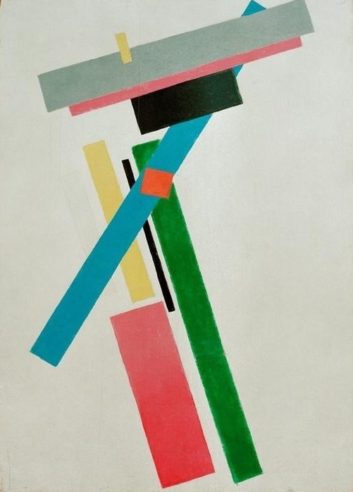 Kasimir Malewitsch, Suprematismus (Wunschgröße, Malerei, russische Avantgarde, abstrakte Malerei, Suprematismus, geometrische Formen,Rechtecke, Balken, Klassische Moderne, Business, Büro, Wohnzimmer, Arztpraxis, Treppenhaus, bunt)