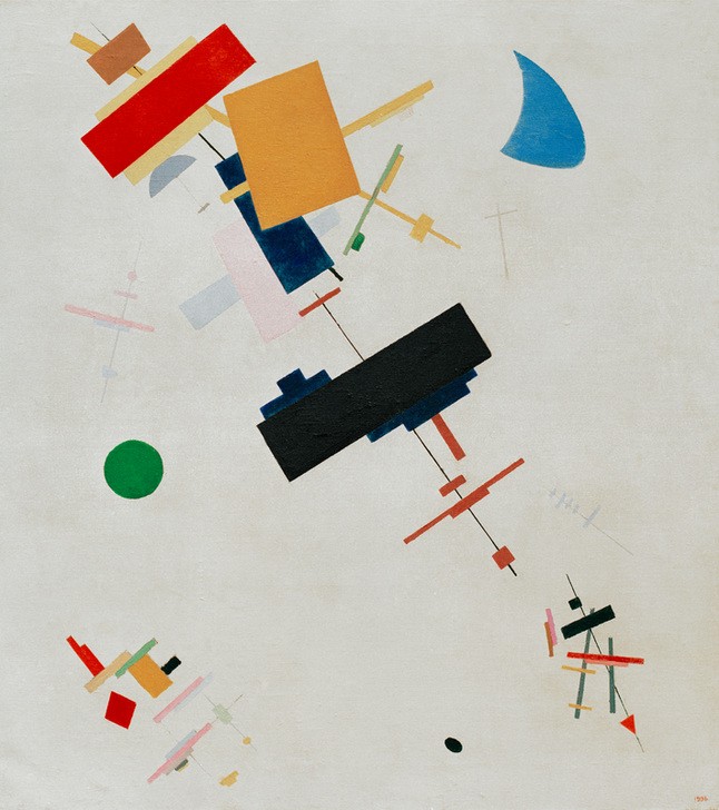 Kasimir Malewitsch, Suprematismus (Wunschgröße, Malerei, russische Avantgarde, abstrakte Malerei, Suprematismus, geometrische Formen,Rechtecke, Balken, Linien, Kreis, Klassische Moderne, Business, Büro, Wohnzimmer, Arztpraxis, Treppenhaus, bunt)