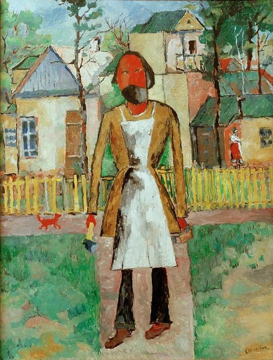 Kasimir Malewitsch, Zimmermann (Mann,Mensch,Volkskunde,Zimmermann,Russische Kunst,Gartenzaun,Menschen Im Garten,Ukrainische Kunst,Land Und Leute,Handwerk)