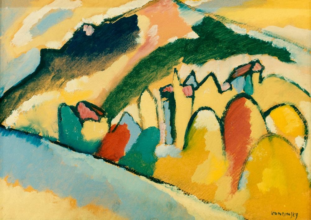 Wassily Kandinsky, Studie zu Herbst I (Herbst,Landschaft,Expressionismus,Abstrakte Kunst,Russische Kunst,Studie,Naturstudie)