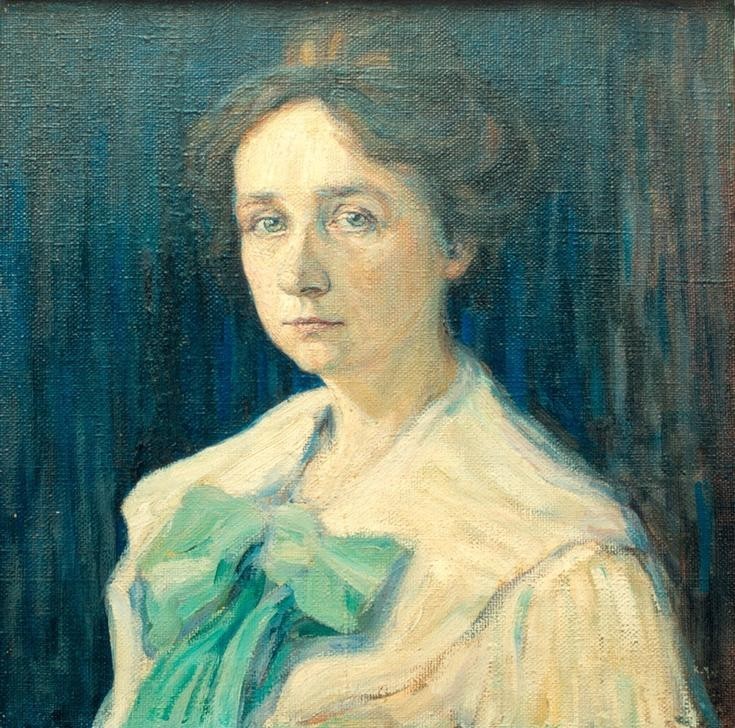 Wassily Kandinsky, Bildnis Gabriele Münter (Frau,Künstlerin,Landschaft,Malerin,Portrait,Künstlerfrau,Russische Kunst,Person)