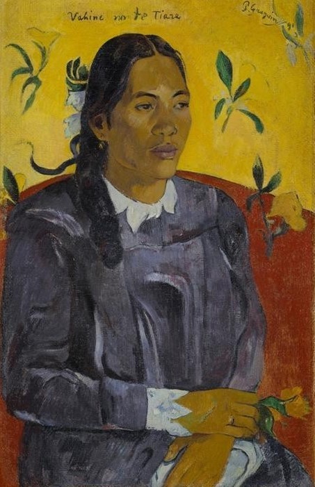Paul Gauguin, Vahine no te Tiare (Braut,Frau,Völkerkunde,Portrait,Maori,Französische Kunst,Exotik,Blume,Tropen,Synthetismus,Land Und Leute)