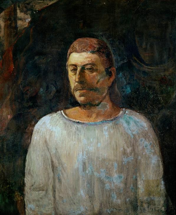 Paul Gauguin, Selbstbildnis (Künstler,Maler (Künstler),Mann,Selbstbildnis,Portrait,Französische Kunst,Halbfigur,Person)