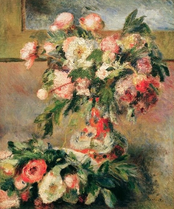 Pierre-Auguste Renoir, Pivoines (Kunst,Maler (Künstler),Impressionismus,Stillleben,Blumenstrauss,Französische Kunst,Blume,Pfingstrose)