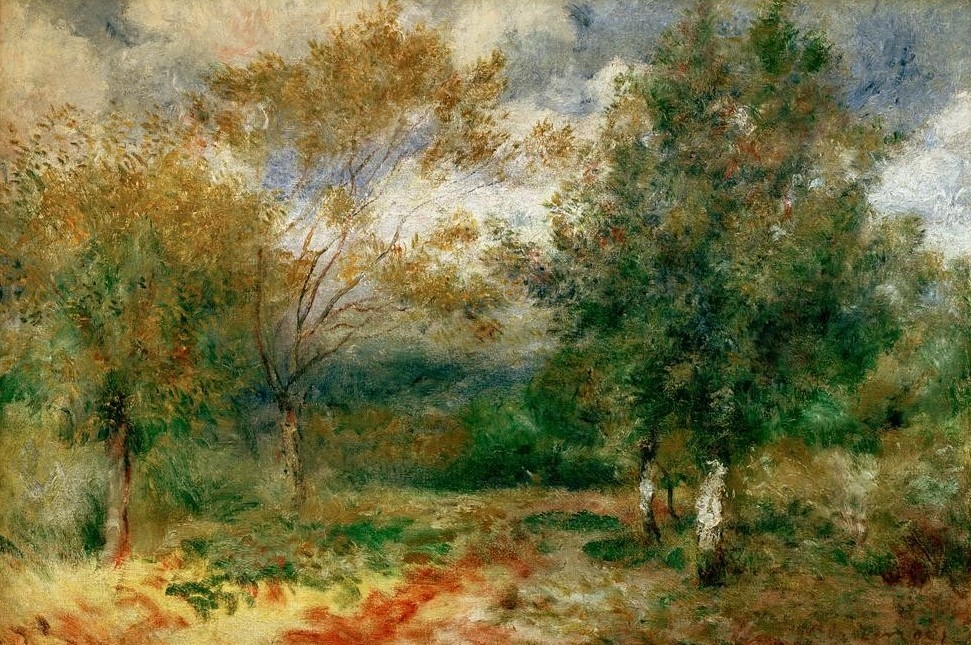 Pierre-Auguste Renoir, Paysage ensoleillé (Landschaft,Impressionismus,Baum,Französische Kunst,Sonnenschein)