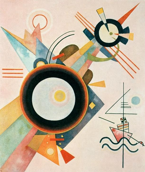 Wassily Kandinsky, Bild mit Pfeilform (Bauhaus,Geometrie,Abstrakte Kunst,Russische Kunst,Kreis)