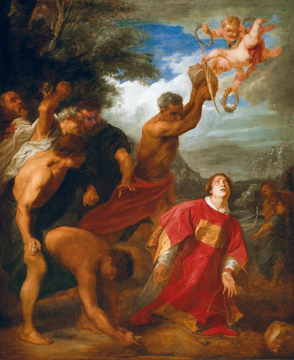 Anthonis van Dyck, Die Steinigung des Stephanus (Heiliger, Märtyrer, Steinigung, Christentum, Religion, Neues Testament, Bibel, Mord, Barock, Klassiker, Wunschgröße, Wohnzimmer)