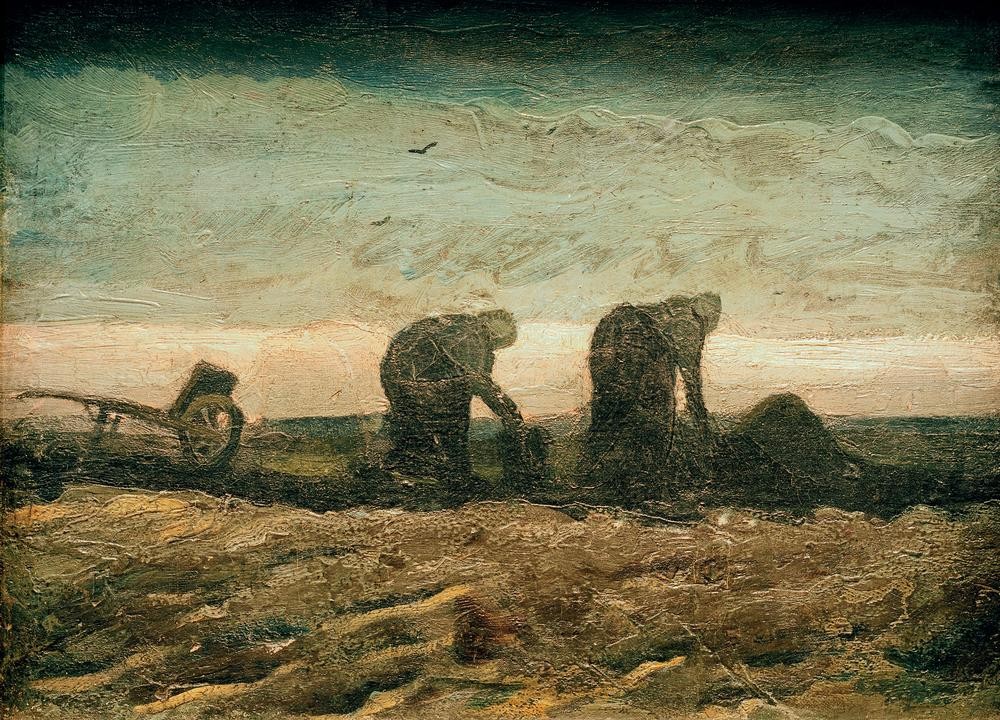 Vincent van Gogh, Im Moor (Arbeit,Frau,Landschaft,Torf Und Moorkultur,Moor,Niederländische Kunst,Holländische Kunst,Frauenarbeit,Landarbeit,Landwirtschaft)
